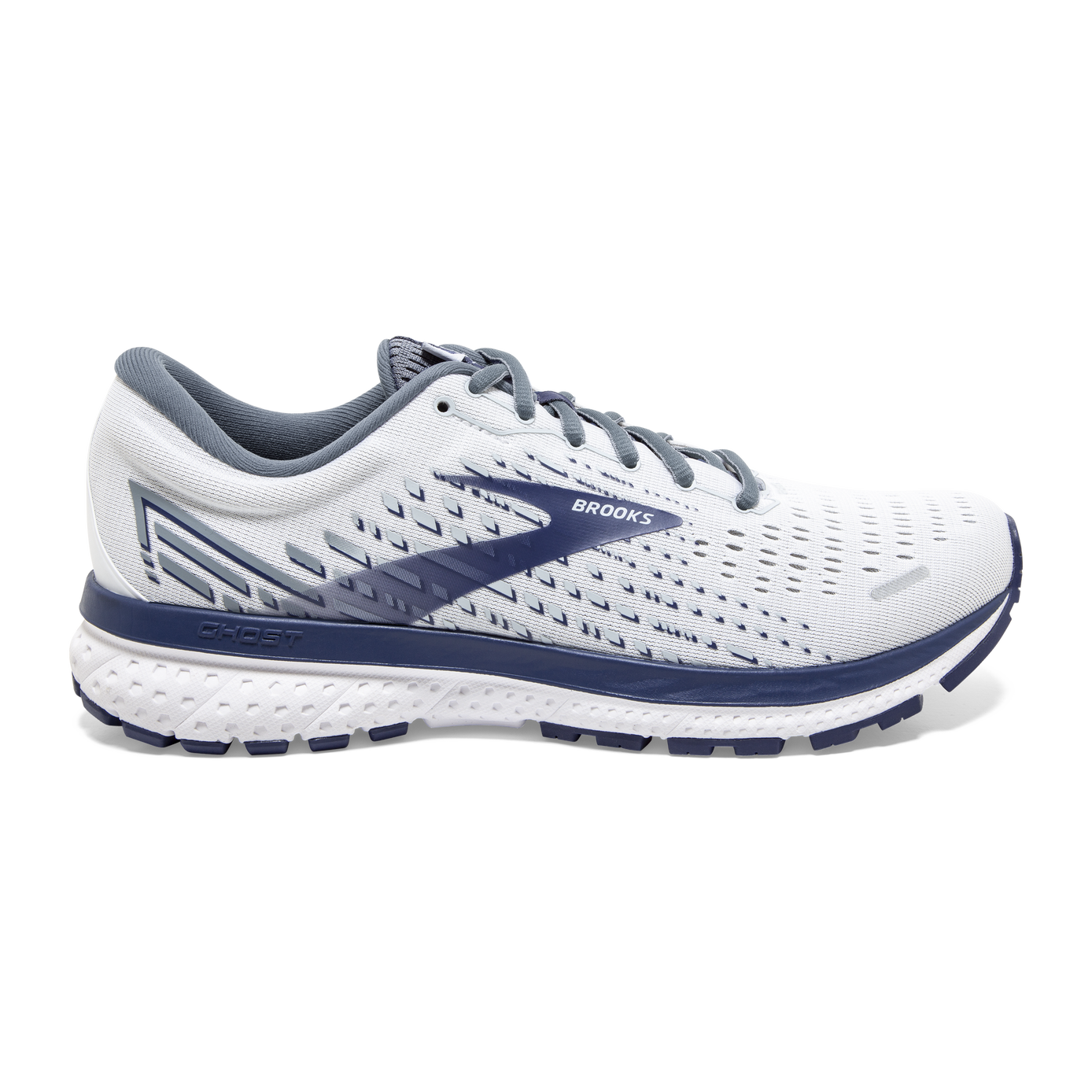 Brooks Ghost 13 Navy White Men Neutral Cushion Road Running Shoes 1103481D474